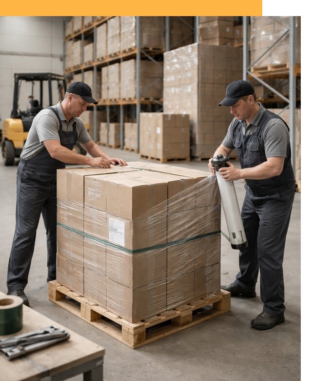 Упаковка и паллетирование грузов от 3753 руб: защита и крепление