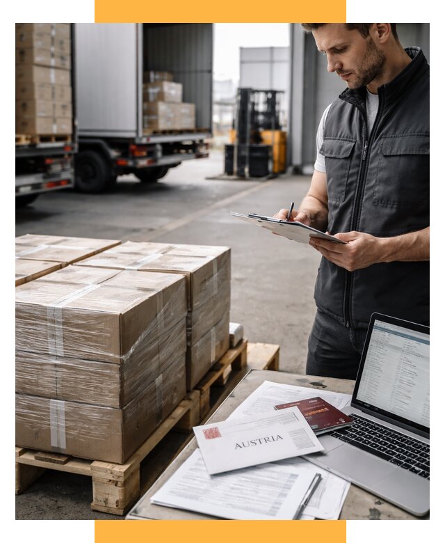 Доставка в Австрию от 69706 р. Логистика и экспорт СетСервис-Лбк
