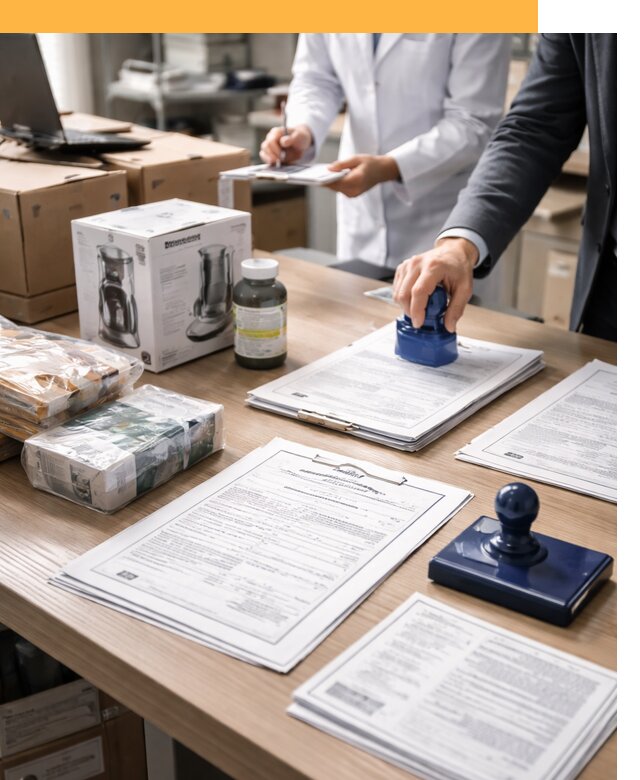 Сертификация импортных товаров от 12869 с таможенным сопровождением